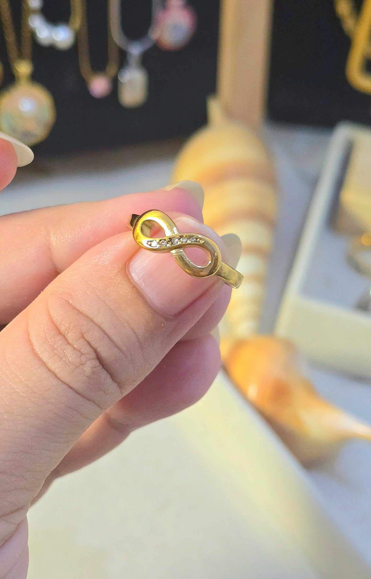 GOLDEN INFINITY SYMBOL RING