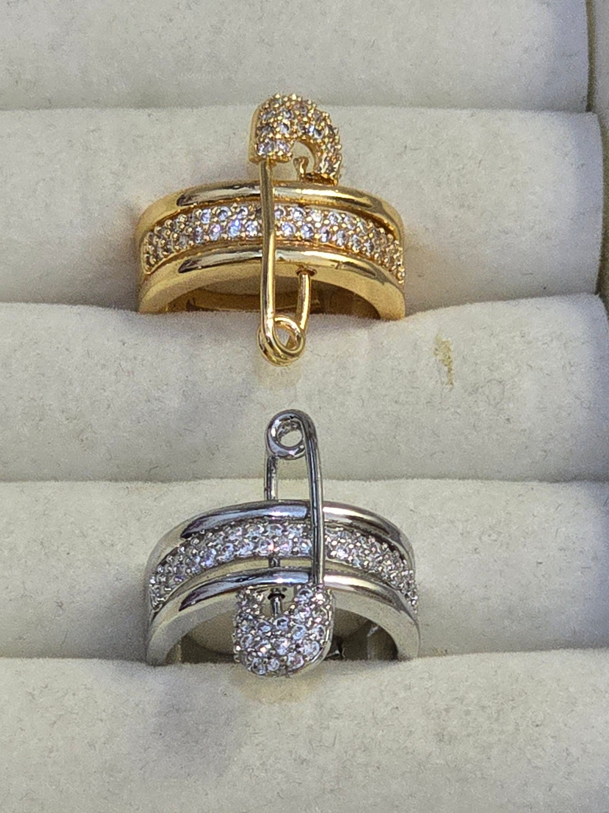 PAVE CROSSOVER ADJUSTABLE RING