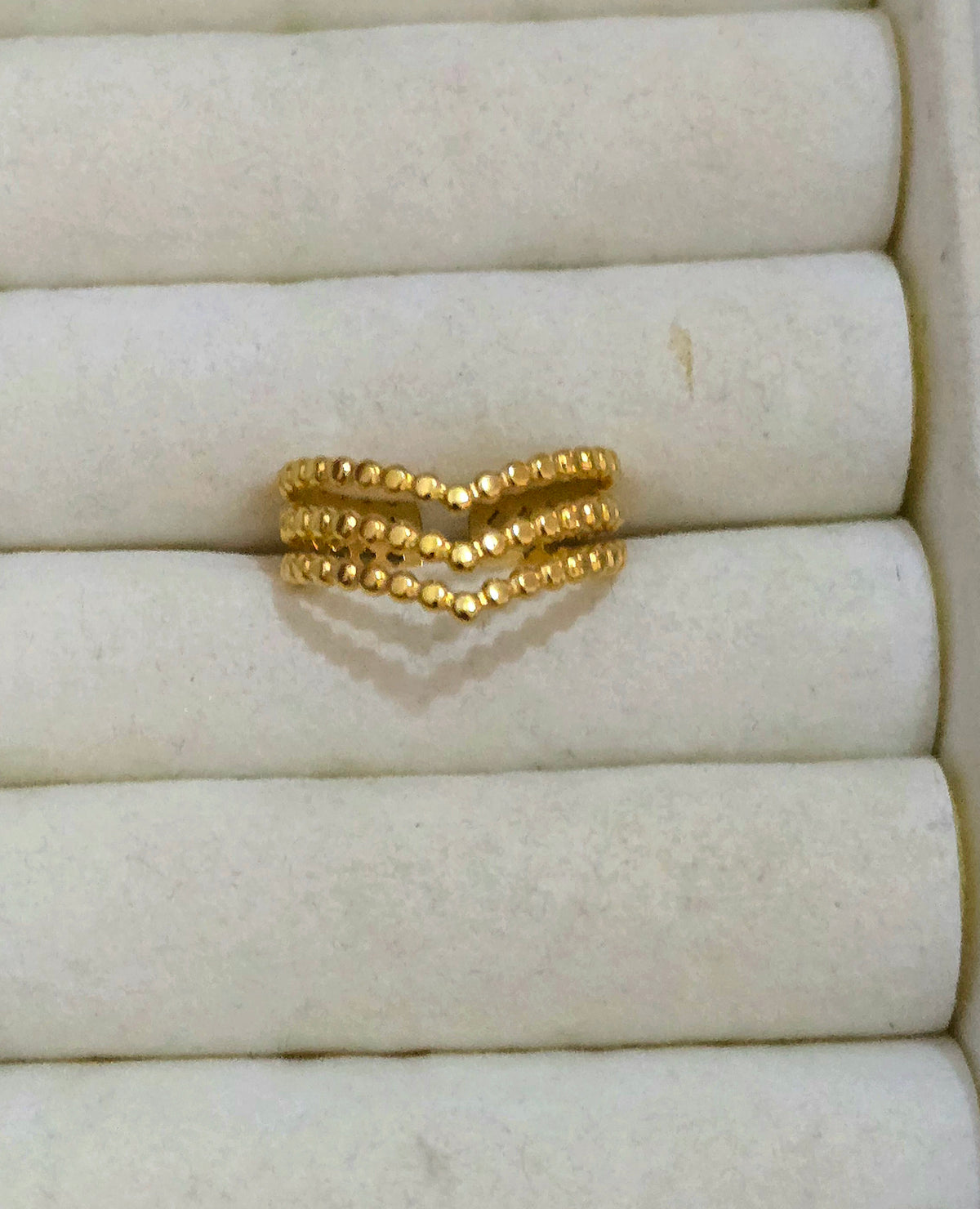 STAINLESS STEEL CHEVRON RING