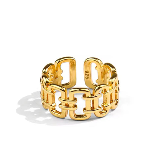 BOLD CHAIN LINK STAINLESS STEEL RING