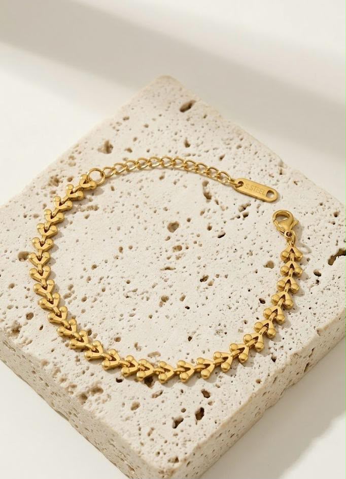 Laurel Leaf Link Bracelet