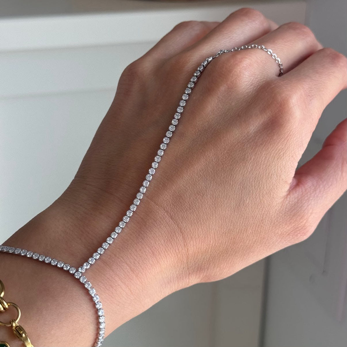 AURA SILVER ZIRCOON CRYSTAL HARNESS