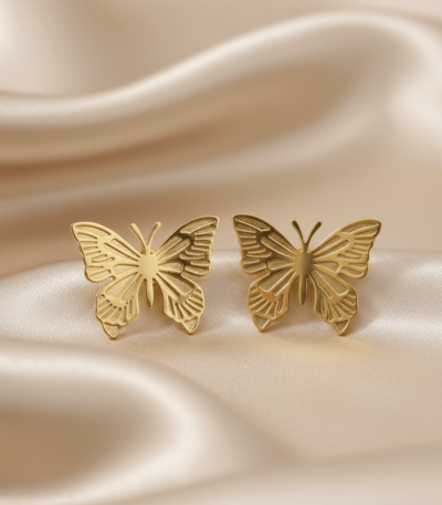 GOLD BUTTERFLY STUDS