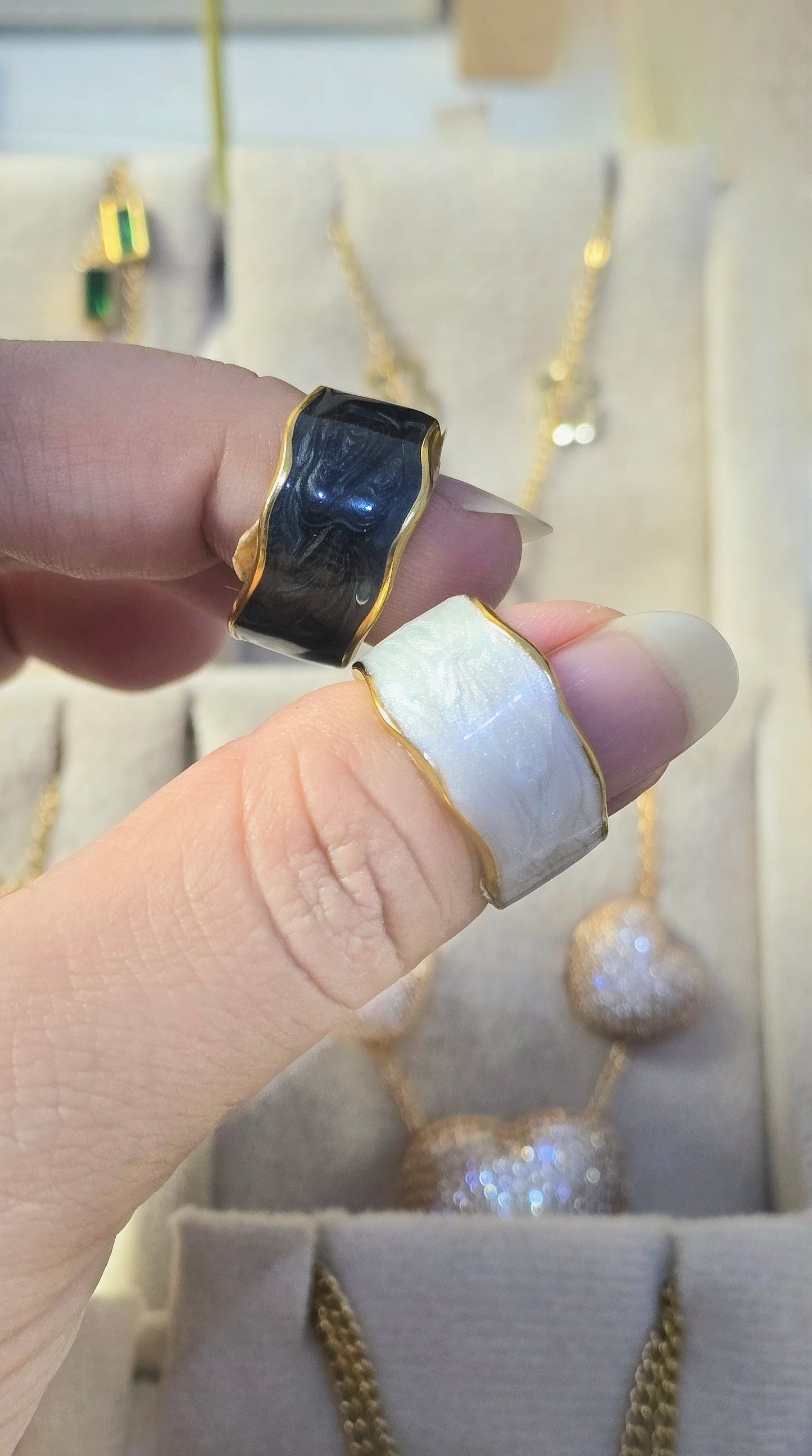 Stainless Steel Curve Adjustable Ring