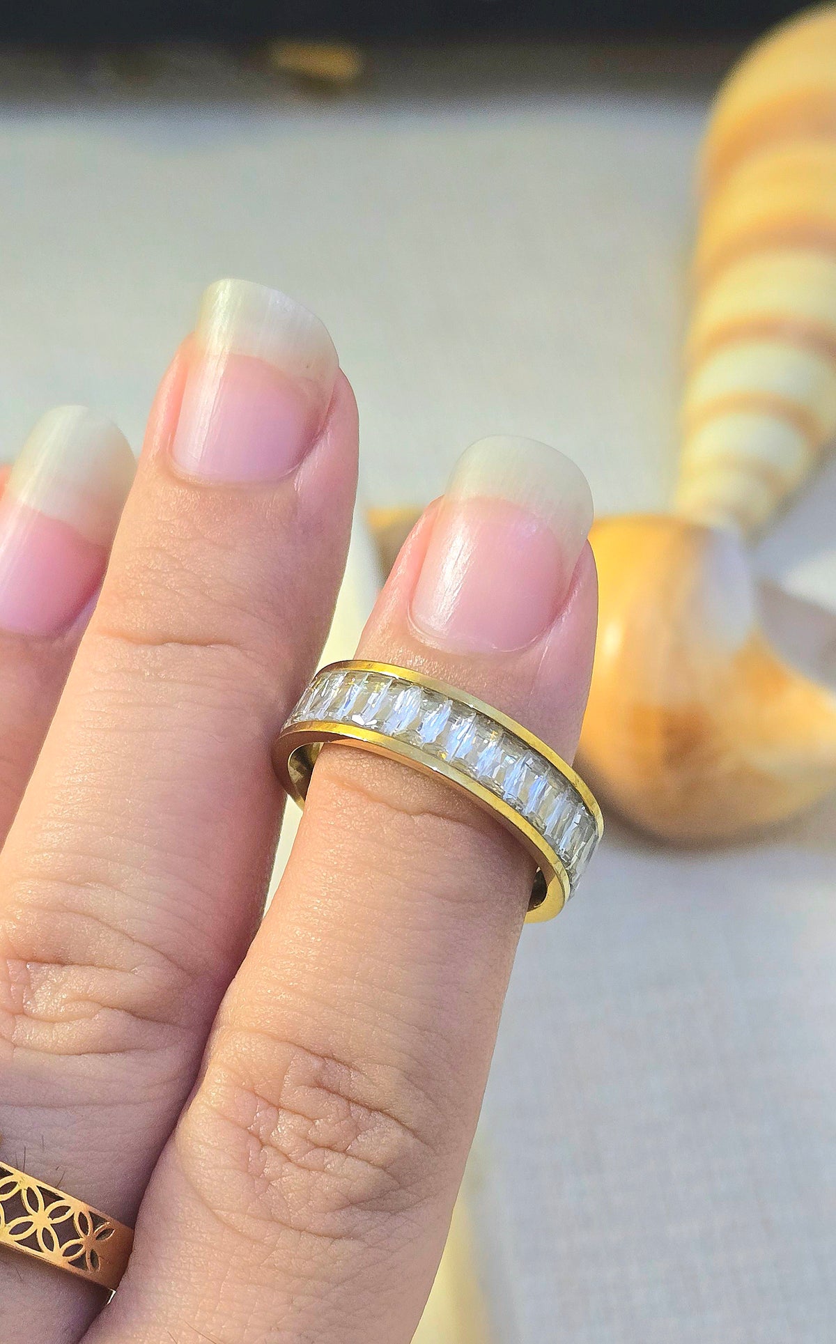 AURA BAGUETTE CRYSTAL RING