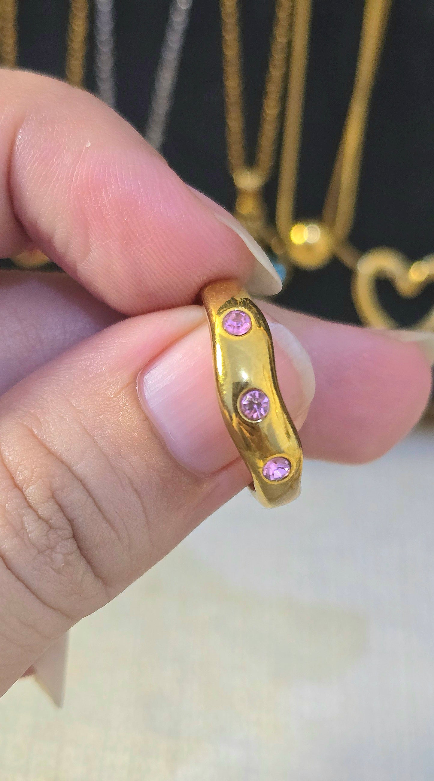 AURA PINK BLUSH GOLD BAND