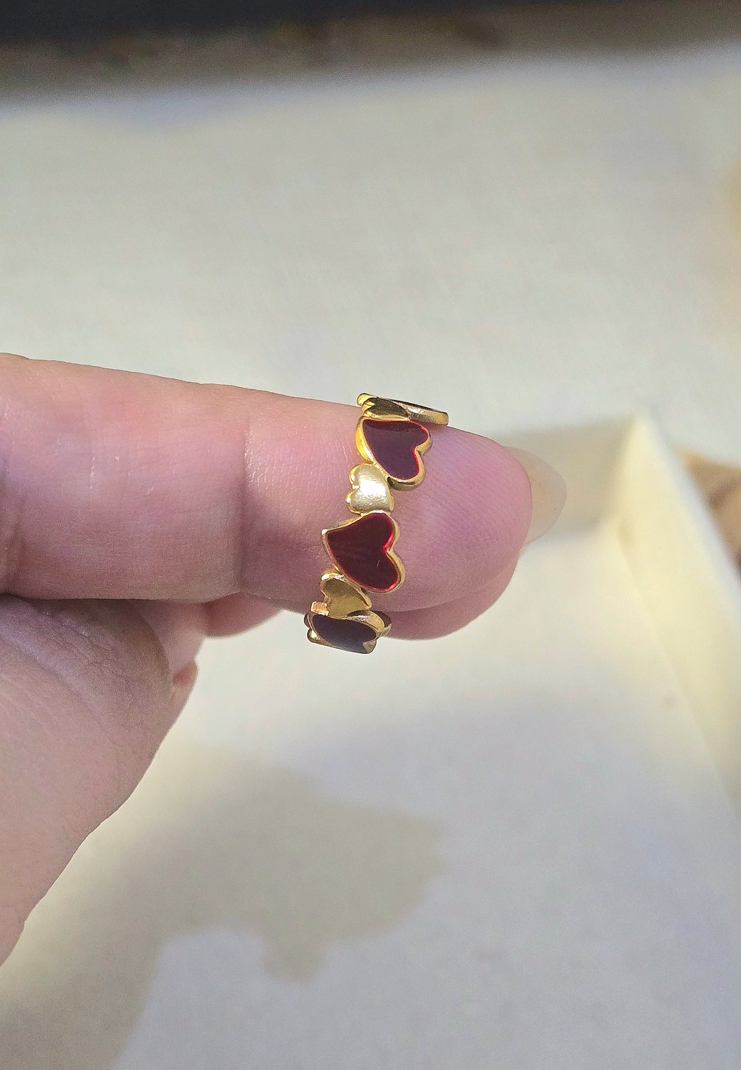 MINI HEARTS ADJUSTABLE RING