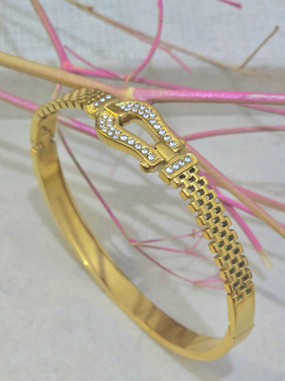 THE AURELIA 18K GOLD PLATED HANDCUFF