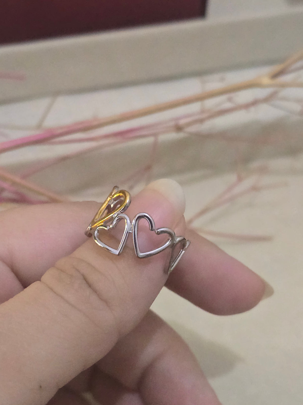 THE AURELIA DOUBLE TONE RINGS 316L STAINLESS STEEL ADJUSTABLE