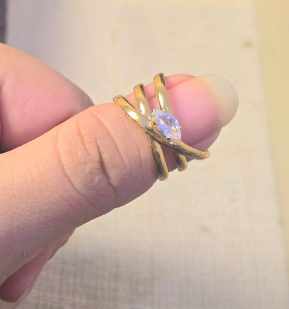 AURELIA CRYSTAL ADJUSTABLE RING