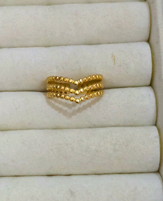 STAINLESS STEEL CHEVRON RING