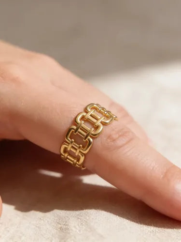BOLD CHAIN LINK STAINLESS STEEL RING