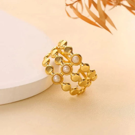 Elegant Silver Zircon Floral Adjustable Ring