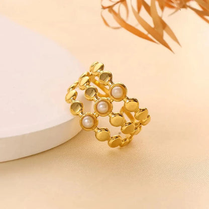 Elegant Silver Zircon Floral Adjustable Ring