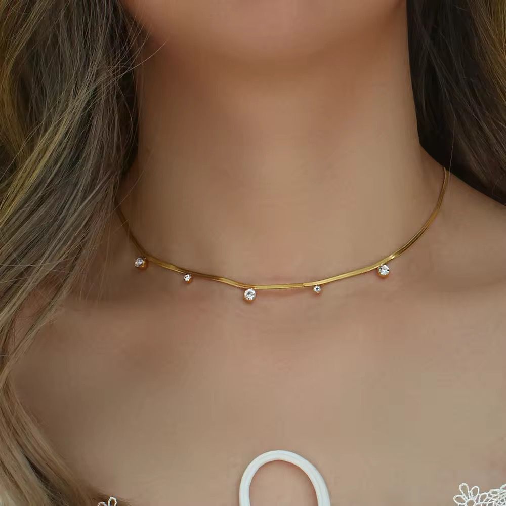 Dainty Two-Row Layered Bead Chain Necklace | Tarnish-Free Gold-Tone Stainless Steel