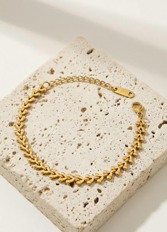 Laurel Leaf Link Bracelet