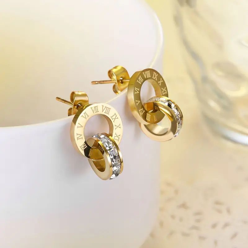THE SOLENE NUMERAL EARRINGS 316L STAINLESS STEEL