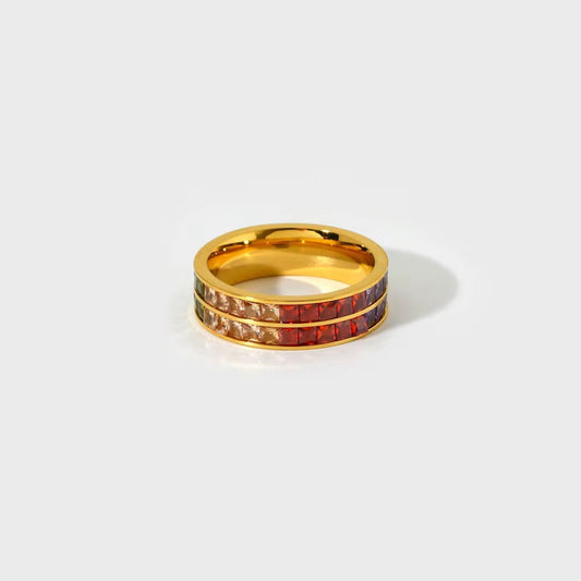 THE AURELIA MULTI STONE BAND 316L STAINLESS STEEL