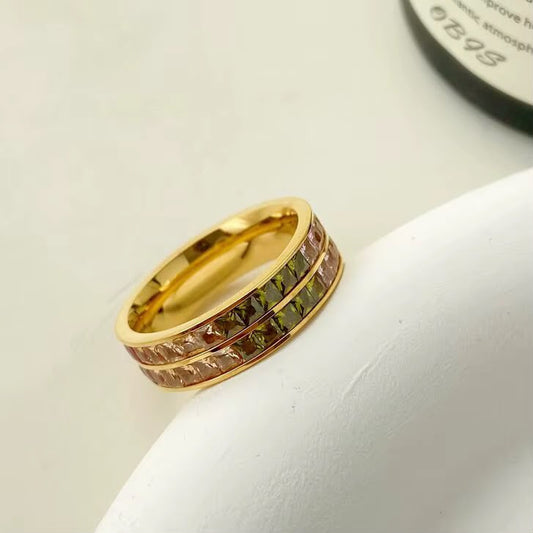 THE AURELIA MULTI STONE BAND 316L STAINLESS STEEL