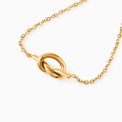 DAINTY LOVE KNOT STAINLESS STEEL BRACELET