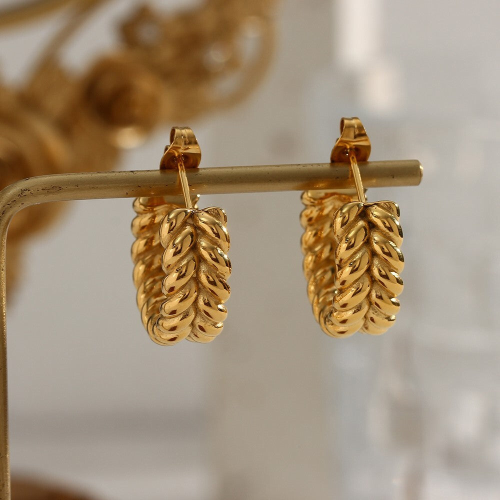 Amira Twisted Rope Golden hoops